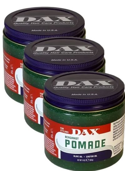 DAX Pack of 3 Pomade Olive And Castor Oil Bergamot
