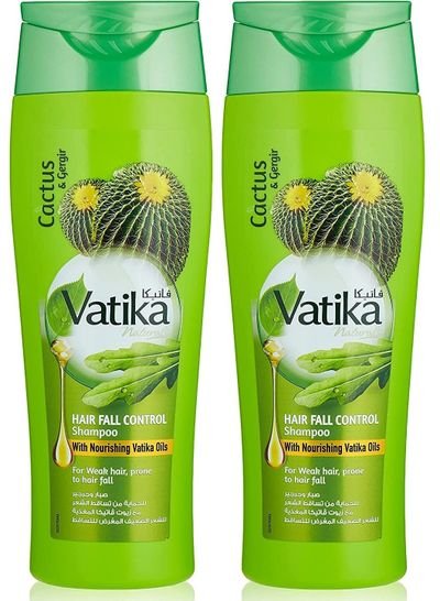 VATIKA Vatika Naturals Hair Fall Control Shampoo – Enriched With CactUS And Gergir – For Weak Hair – 400 ml pack of 2