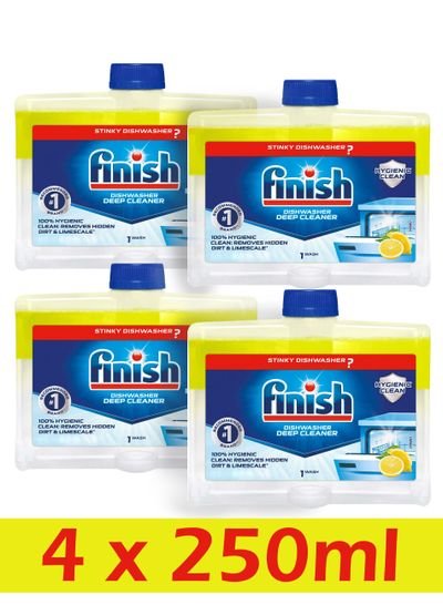 finish Lemon Sparkle Automatic Dishwasher Cleaner Liquid 4x250ml Pack of 4