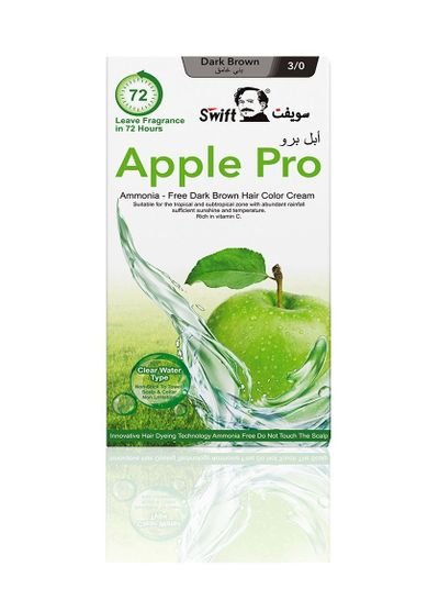 Swift Apple Pro Ammonia free Hair Color Cream Dark Brown 100mlx2