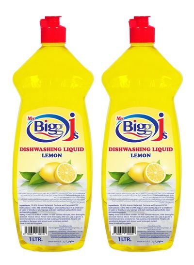Mr. Bigg J’s Mr. Bigg J’s Dishwashing Liquid Lemon 1L Pack of 2