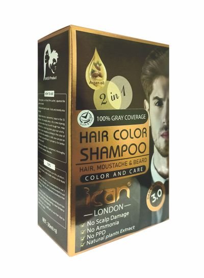 iCan London Hair Color Shampoo 8Pack 3.0 Dark Brown 240 ml