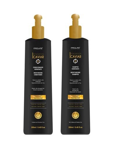 PROLIFE INTERNATIONAL Caviar Shampoo and Conditioner with Collagen and B5 Vitamin and Complex Caviar