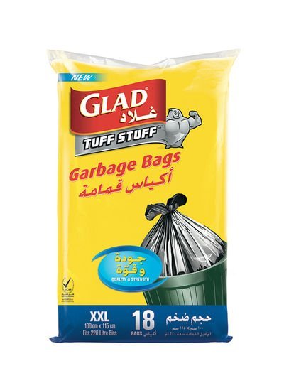 GLAD Tuff Stuff Garbage XX-Large Bags 220 Litres 18 count