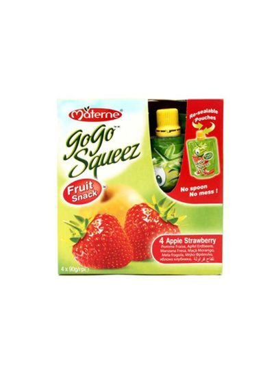 Materne Gogo Squeez Apple Strawberry Fruit Snack 4 x 90g