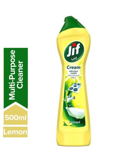 Jif Lemon Cream Cleaner With Micro Crystals Yellow 500ml
