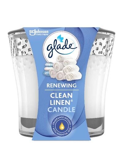 Glade Scented Candle Pure Clean Linen 3.4Oz