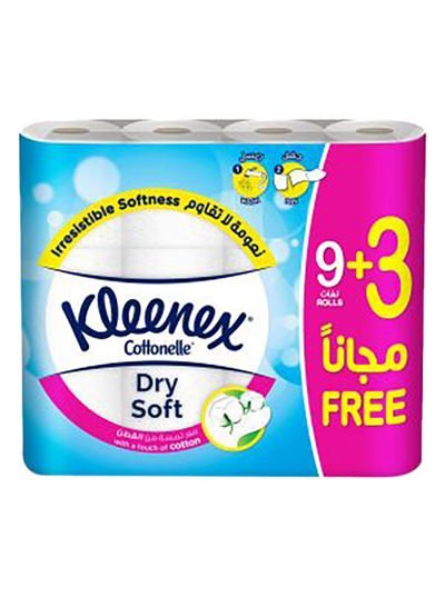 Kleenex 2 Ply Toilet Paper Dry Soft – 200 Sheets Pack of 12 Tissue Rolls