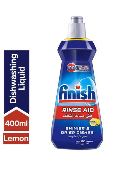 finish Finish Lemon Sparkle Rinse Aid For Shinier And Drier Dishes 400ml