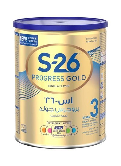 Wyeth S-26 Progress Gold Stage 3 Premium Milk Powder Vanilla 400g