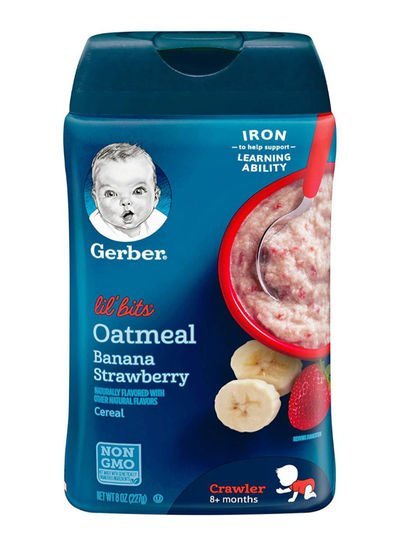 Gerber Oatmeal Banana Strawberry Baby Cereal Mixed Fruits 8ounce Pack of 6