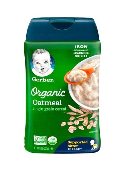 Gerber Organic Oatmeal Single Grain Cereal 8ounce