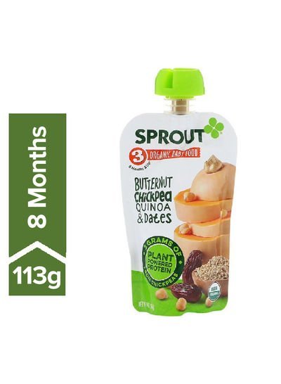 SPROUT Butternut Chickpea Quinoa And Dates Baby Food 113g