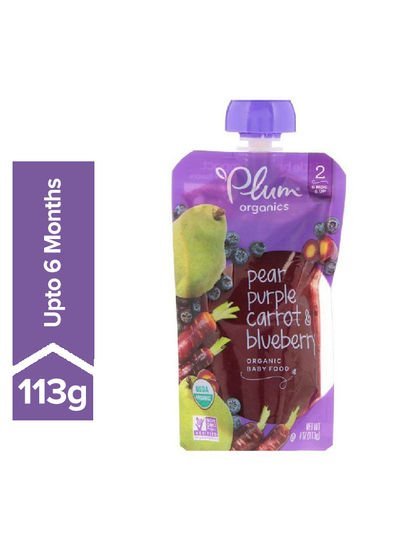 Plum Organics Carrot And Blueberry Organic Baby Food 113g