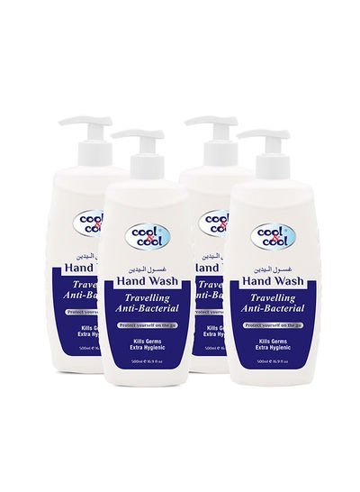 cool & cool Pack Of 4 Antibacterial Hand Wash Travelling 500ml Blue