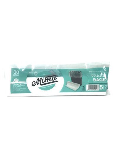 mima 30-Piece Trash Bag Small White 5gallon
