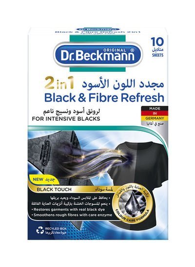 Dr. Beckmann 2in1 Black and Fiber refresh 10 Sheets