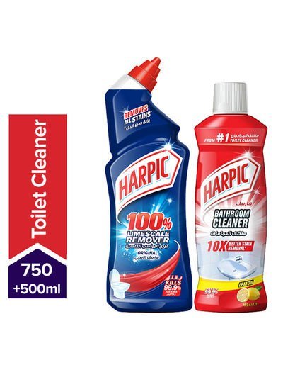 HARPIC Limescale Remover And Bathroom Cleaner Multicolour 750+500ml