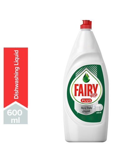 FAIRY Plus Original Dishwashing Liquid Soap With Alternative Power To Bleach Green 600ml