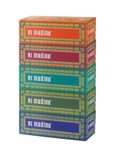 AL MADINA 200-Sheets 2-Ply Facial Tissues Pack Of 5 White 220 x 205mm