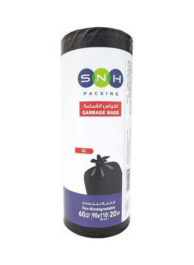 SNH PACKing 2 SNH Garbage Large Roll Of 15 Black 90 x 110cm