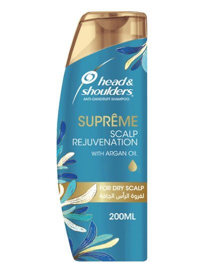 head & shoulders Supreme Anti-Dandruff Shampoo With Argan Oil For Dry Scalp Rejuvenation 200ml