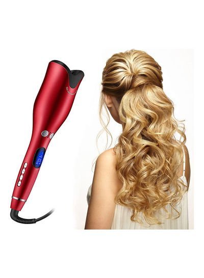 Arabest Hair Curler Rotating Ceramic Crimper Red 32x5cm