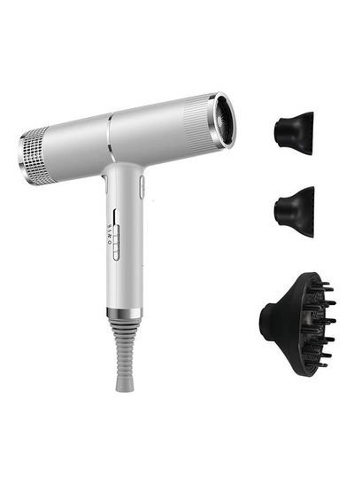 Arabest Hot and Cold Wind Blower Hair Dryer Silver 20 x 24.5cm