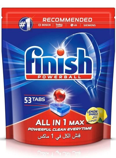 finish finish All In 1 Max Powerball Dishwasher Detergent 53 Tablets