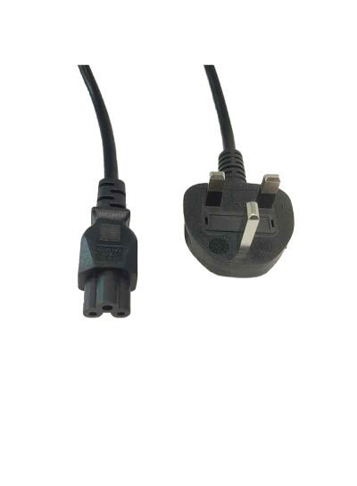 Flash Hawk 1.5m UK Plug Laptop Replacement Power Cord with Fuse Black