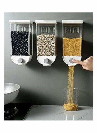Generic 1pcs Kitchen Wall Mounted Cereal Dispenser Grain Storage Tank