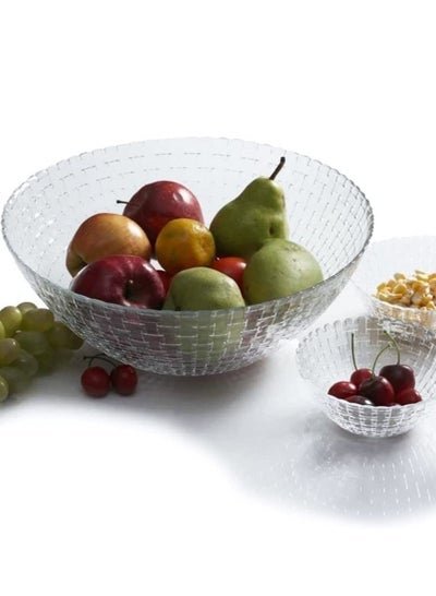 3Diamonds Large Fruit Bowl – Salad Bowl – Serving Bowl – Multipurpose Bowl . Large Glass Salad Bowl Mode of Clear glass. Decorative Serving Bowls for parties
