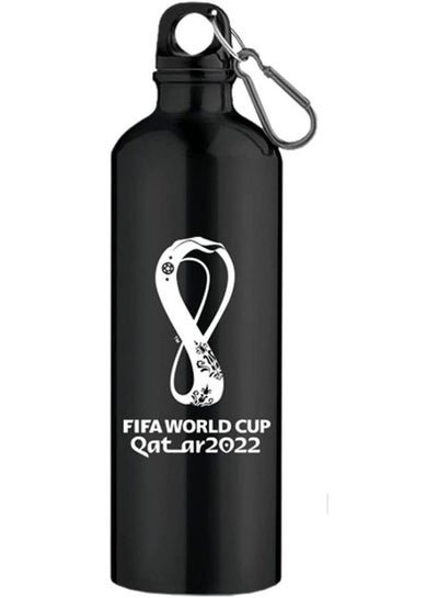FIFA Football World Cup 2022 Printed Aluminium Water Bottle 750Ml Black