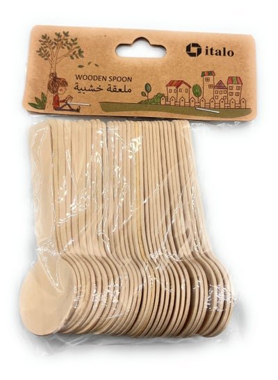 ITALO 30 Piece Disposable Wooden Spoon Set