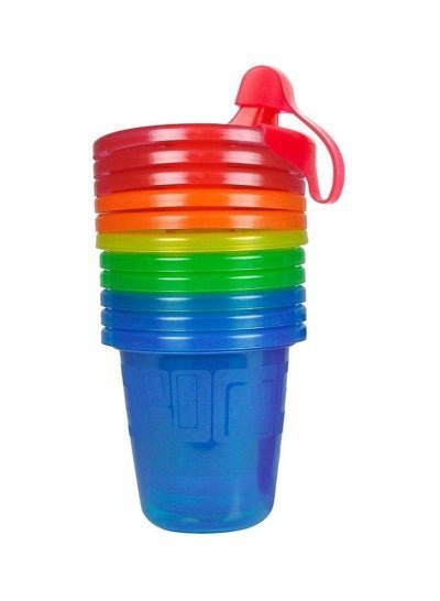 the FIRST years Pack Of 6 Take And Toss Spill Proof Sippy Cup, 207ml – Multicolour-Y1300