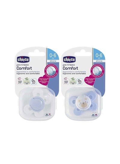 Chicco BPA-free Physio Comfort Pacifier, 0-6 Months – Assorted – CH74911-21 13.6×7.4×4.4 cm