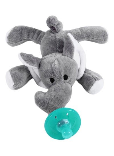 OUTAD 2-In-1 Baby Soothie Pacifier With Attached Plush Elephant For 3-6 Months