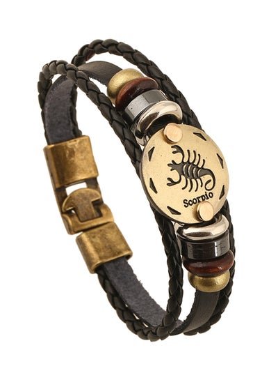 Generic Scorpio Design Multi Strand Leather Bracelet