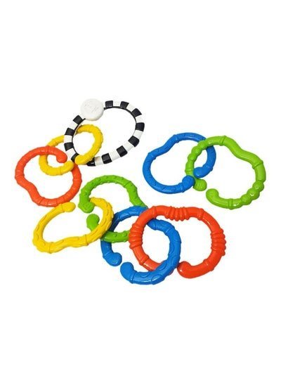 Infantino 9-Piece Link EMS Teether Set, 0+ M – Multicolour