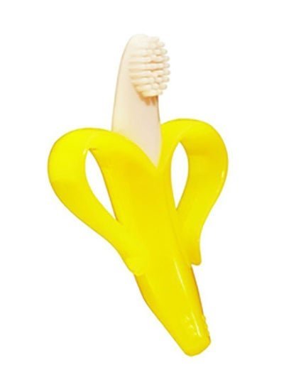 Baby Banana Bendable Soft Silicone Aiybao Infant Training Toothbrush and Teether for Kids