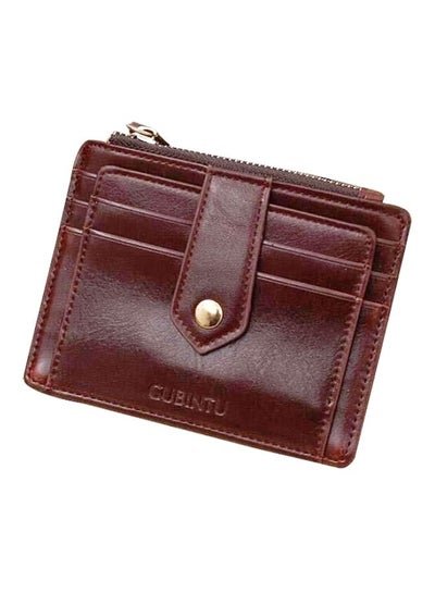 GUBINTO Faux Leather Bifold Wallet Brown