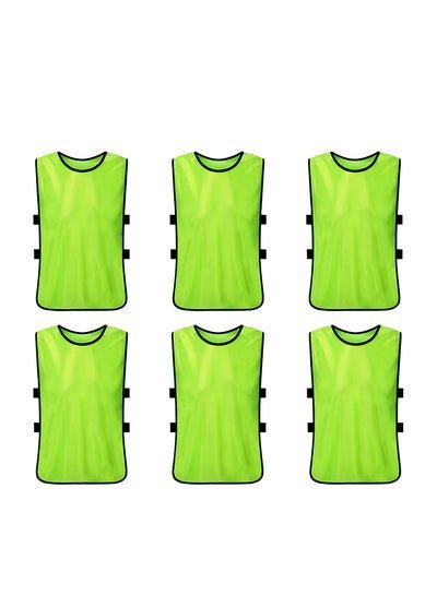 Generic 6 PCS Adults Soccer Pinnies Quick Drying Football Jerseys Sports Scrimmage Practice Sports Vest Team Training Bibs