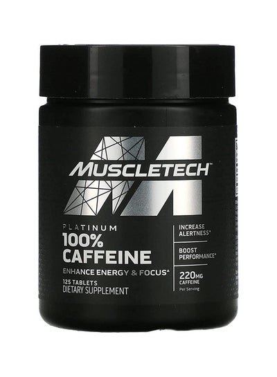 MuscleTech Platinum Caffeine Dietary Supplement – Unflavored – 125 Tablets
