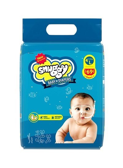 Snuggy Baby Diaper, Size 4, L, 9-13 Kg, 69 Count