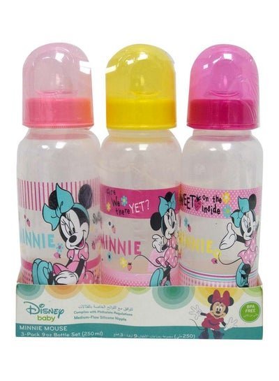 Disney Pack Of 3 Bpa Free Baby Feeding Bottle 18x21x6cm