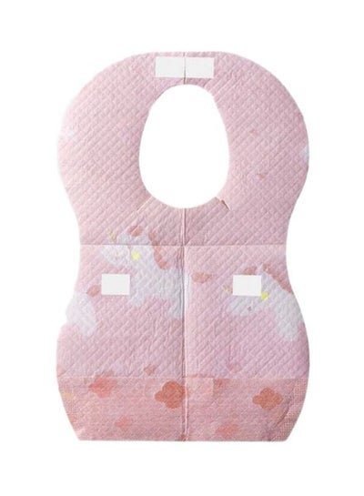 Sunveno Pack Of 20 Anti-tightening Designs and Adjustable Waterproof Disposable Bibs, Pink/White – SN_DIBB_PI