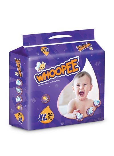 Whoopee Baby Diapers Extra Large, 11 -16kg, 54 Pieces