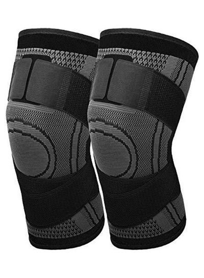 Generic Aolikes Knee Compression Sleeve, [2 Pack] Adjustable Knee Brace Knee Pad Stabilizers With Strap Knee Support For Runining, Basketball, Arthritis, Joint Pain Relief, Injury Recovery