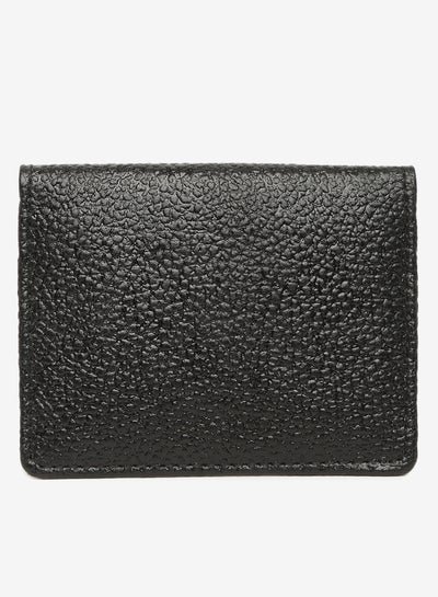 QUWA Bi fold Mens Leather Casual Card holder Black