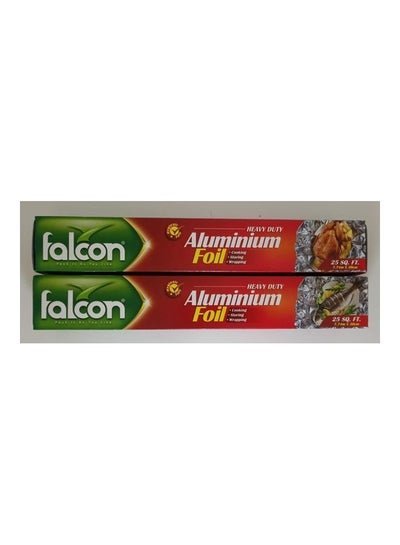 falcon Aluminium Foil 25 SQ Pack Of 2 Silver 30cm